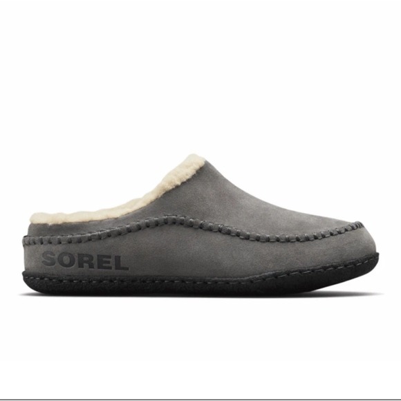 Sorel Falcon Ridge II Slip On Fur Lined Shoes Quarry/Black Men's‎ Size 9